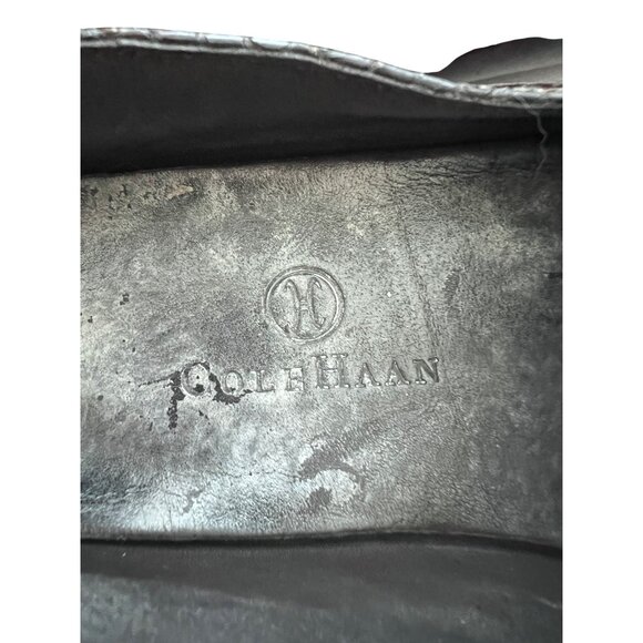 Vintage Snakeskin Embossed Leather Loafer Shoes For Men By Cole Haan Size 10 - Picture 9 of 10